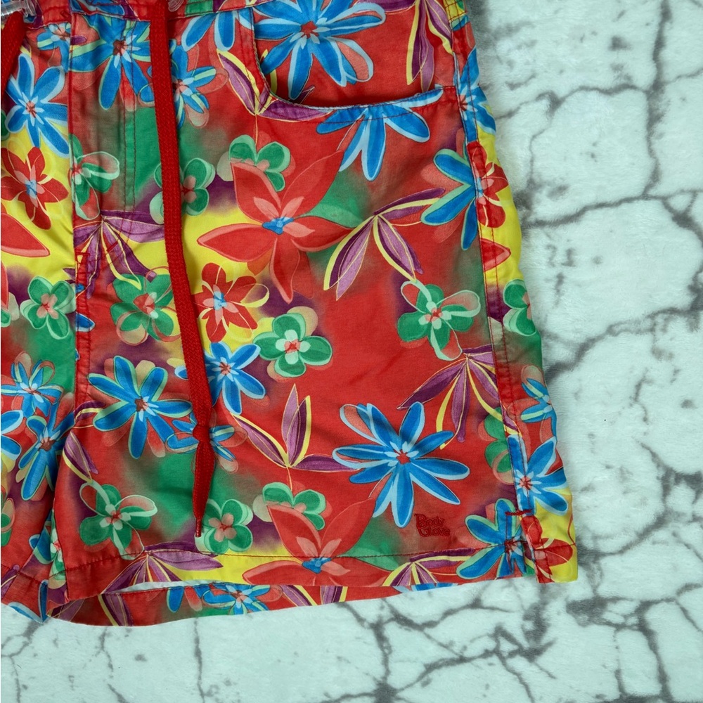 BODY GLOVE Swim Board Shorts Women's M Floral Print Red Blue Green Flowers - Picture 5 of 8